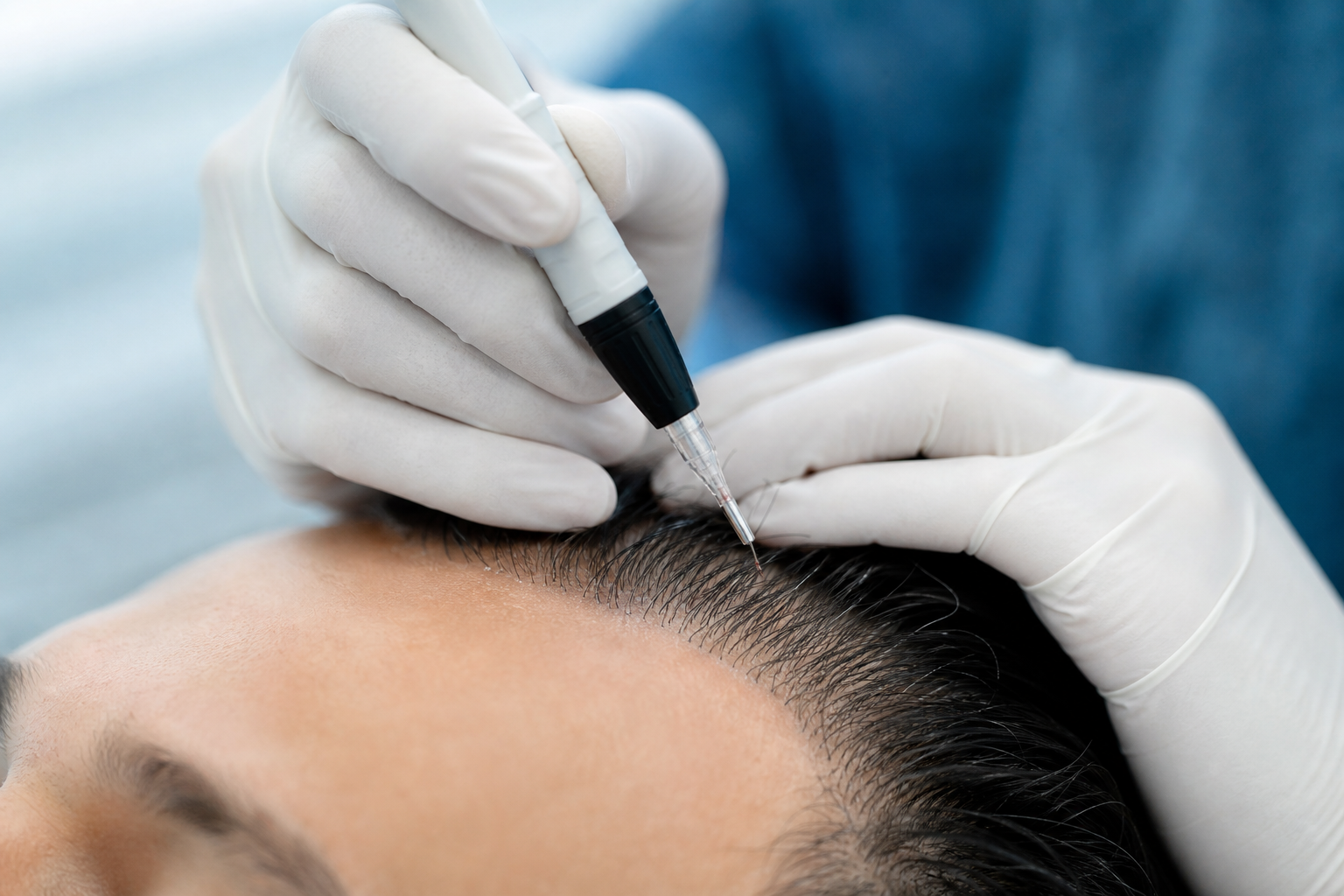 DHI-Haartransplantation mit einem Choi-Implanter-Pen bei EsteCenter Istanbul
