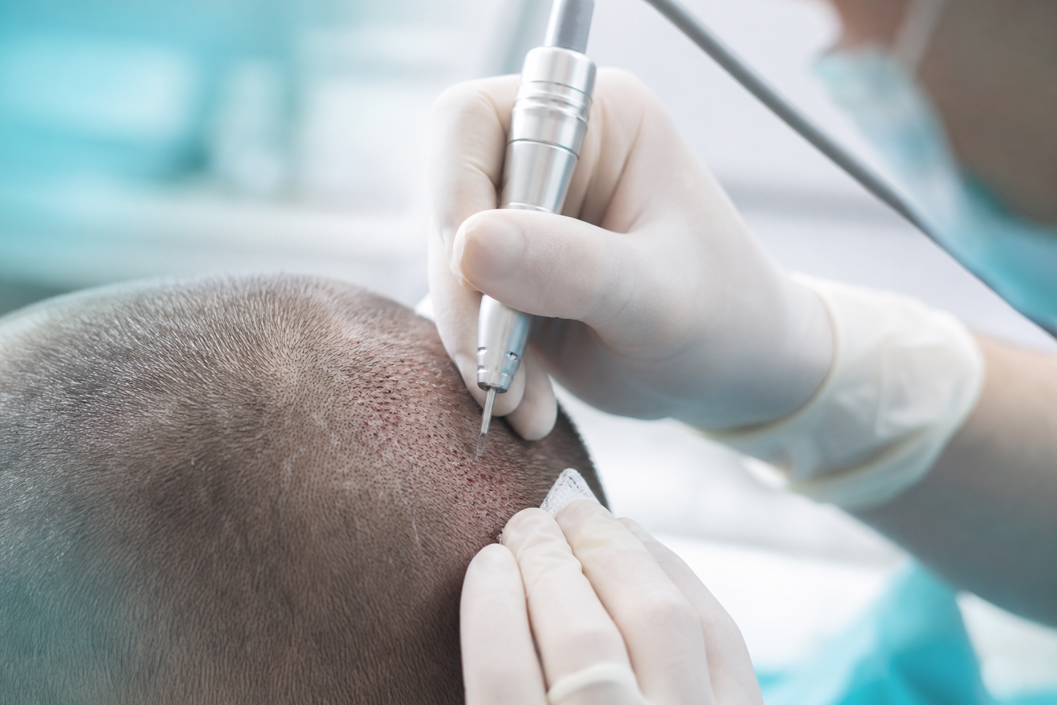 FUE-Haartransplantation Follikelentnahme bei EsteCenter Istanbul