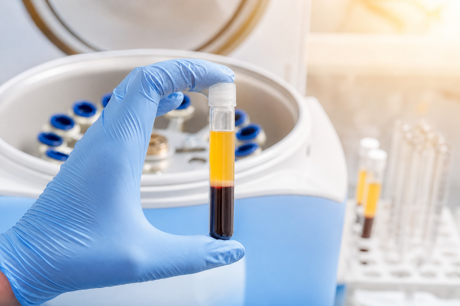 PRP-Röhrchen mit plättchenreichem Plasma für die Haartherapie bei EsteCenter Istanbul