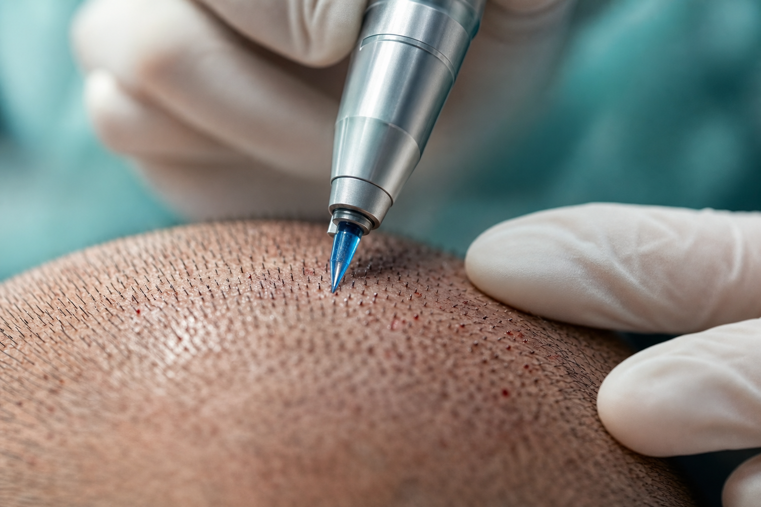 Sapphire-FUE-Haartransplantation mit einer Saphirklinge bei EsteCenter Istanbul